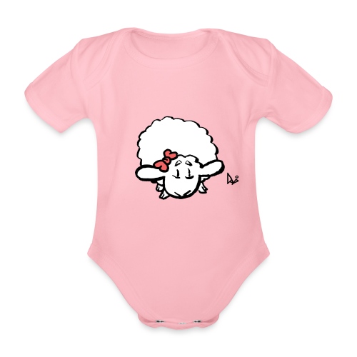 Babylam (rosa) - Økologisk kortermet baby-body