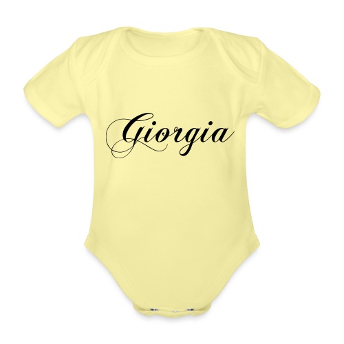 Giorgia - Body ecologico per neonato a manica corta
