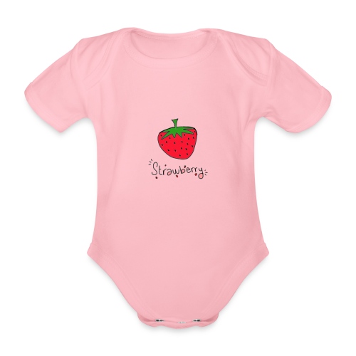 Strawberry Carly° Line - Body ecologico per neonato a manica corta