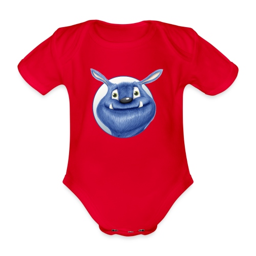 blaues Monster - Baby Bio-Kurzarm-Body