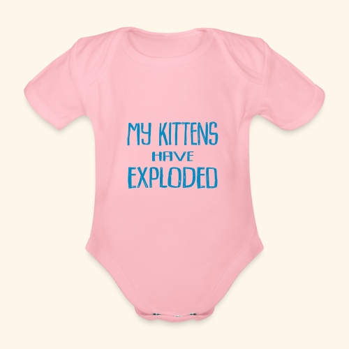 Kittens Blue - Ekologisk kortärmad babybody