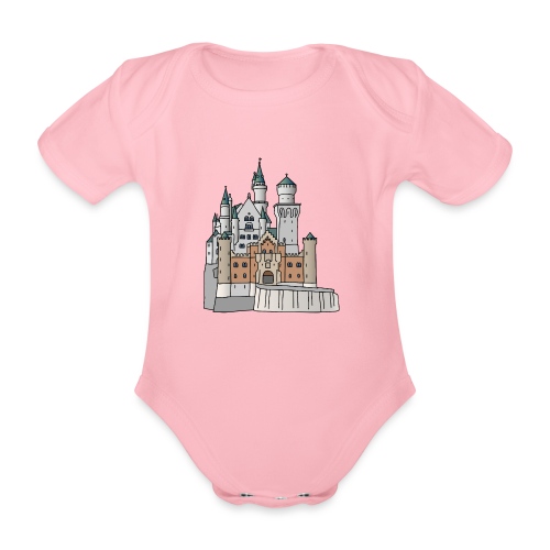 Schloss Neuschwanstein c - Baby Bio-Kurzarm-Body