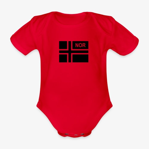 Norsk taktisk flagga Norge - NOR (vänster) - Ekologisk kortärmad babybody