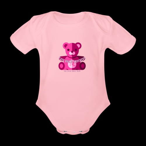 Rocks Teddy Bear - Pink - Baby bio-rompertje met korte mouwen