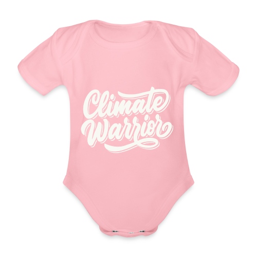 Climate warrior white - Baby bio-rompertje met korte mouwen
