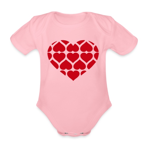 Rotes Herz - Baby Bio-Kurzarm-Body
