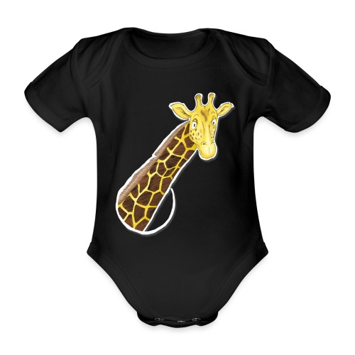 the looking giraffe - Baby Bio-Kurzarm-Body
