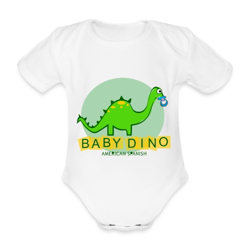 American Spanish Baby Dino - Body orgánico de manga corta para bebé