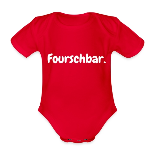 Fourschbar weiß - Baby Bio-Kurzarm-Body