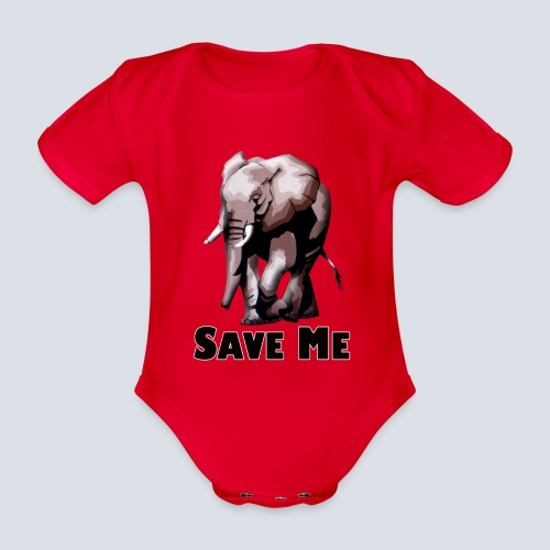 Elefant - SAVE ME - Baby Bio-Kurzarm-Body