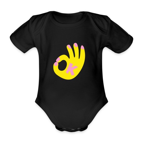 Handgeste OKAY - Baby Bio-Kurzarm-Body