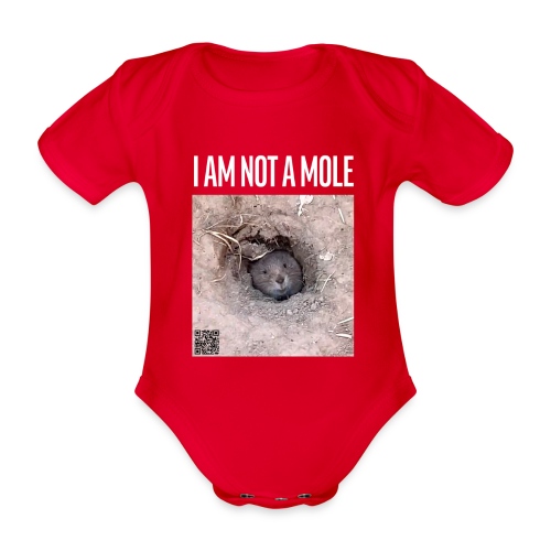 I am not a mole - Kortærmet babybody, økologisk bomuld