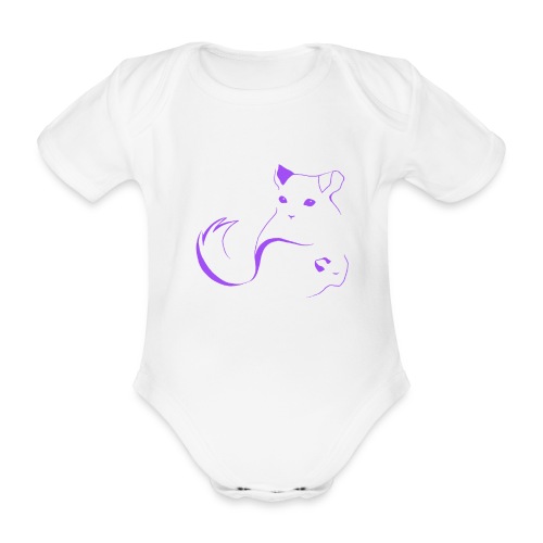 logo erittain iso violettina 1 png - Vauvan lyhythihainen luomu-body