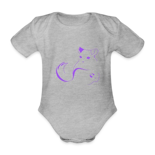logo erittain iso violettina 1 png - Vauvan lyhythihainen luomu-body