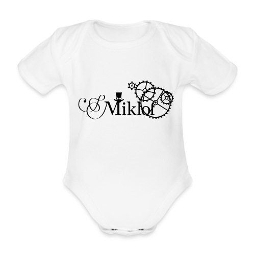 miklof logo black 3000px - Organic Short-sleeved Baby Bodysuit
