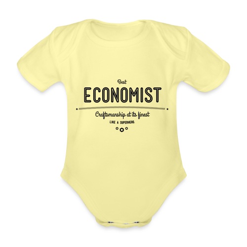 Bester Ökonom - wie ein Superheld - Baby Bio-Kurzarm-Body