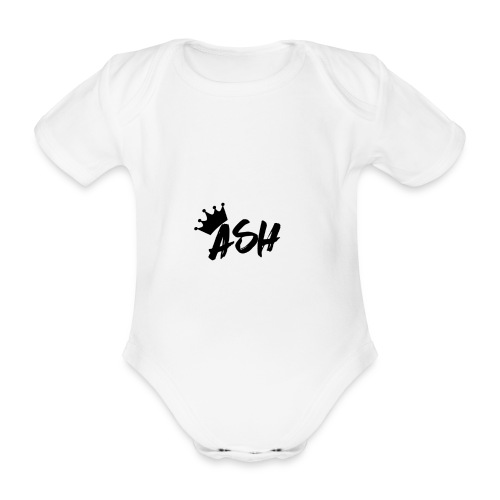 Ash Gautam T-SHIRT//YOUTUBE MERCHANDISE - Organic Short-sleeved Baby Bodysuit