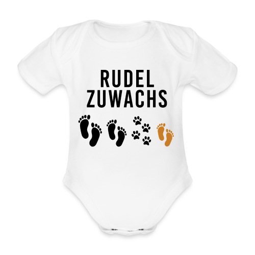 Rudel Zuwachs Baby schwanger Hund Katze Geschenk - Baby Bio-Kurzarm-Body