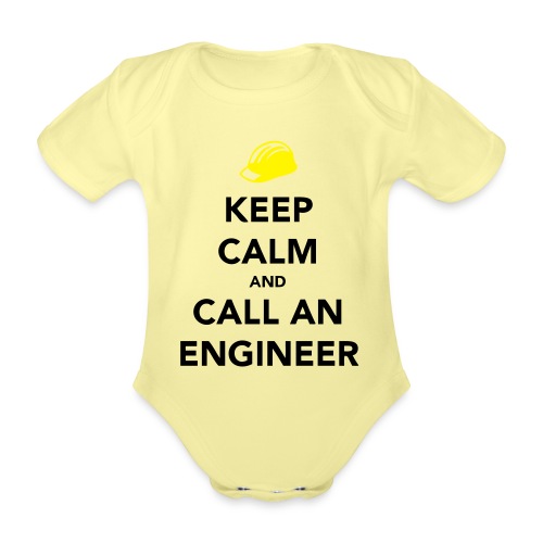 Keep Calm Engineer - Organic Short-sleeved Baby Bodysuit