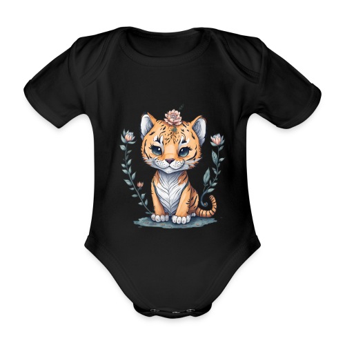 cucciolo tigre - Body ecologico per neonato a manica corta