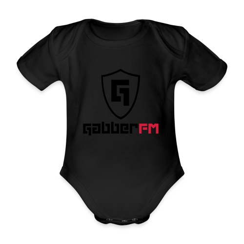 Gabber FM Logo Letters - Organic Short-sleeved Baby Bodysuit