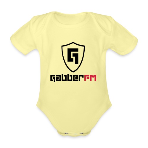 Gabber FM Logo Letters - Organic Short-sleeved Baby Bodysuit