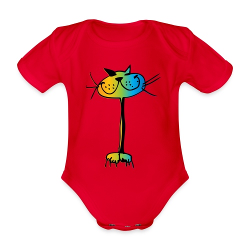 Katze - Baby Bio-Kurzarm-Body