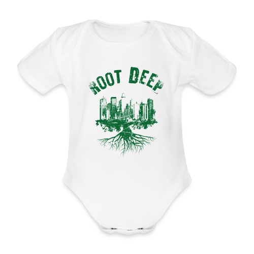Root deep Urban grün - Baby Bio-Kurzarm-Body