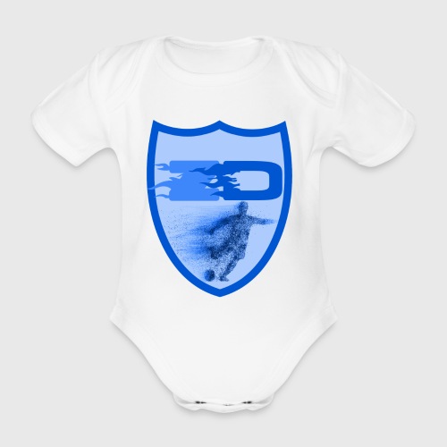 J R Footballers Shield Logo - Organic Short-sleeved Baby Bodysuit