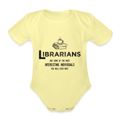 0335 Librarian Cool story Funny Funny - Organic Short-sleeved Baby Bodysuit