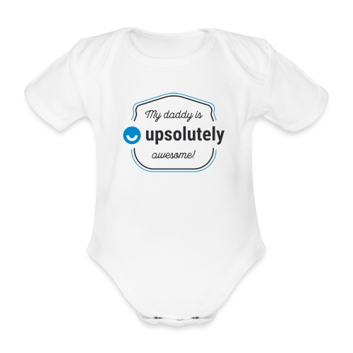 upday awesome daddy - Organic Short-sleeved Baby Bodysuit
