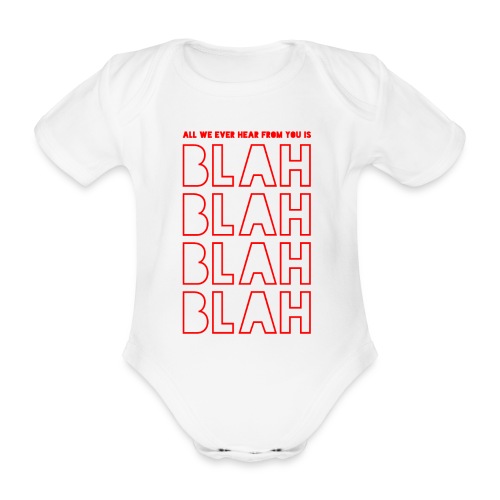 BLAH BLAH BLAH - Baby bio-rompertje met korte mouwen