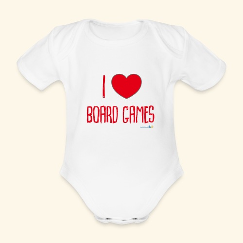 ILoveBoardgamesRed - Ekologisk kortärmad babybody