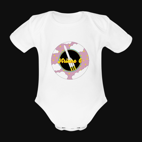 Ariane 5 among clouds and stars by ItArtWork - Organic Short-sleeved Baby Bodysuit