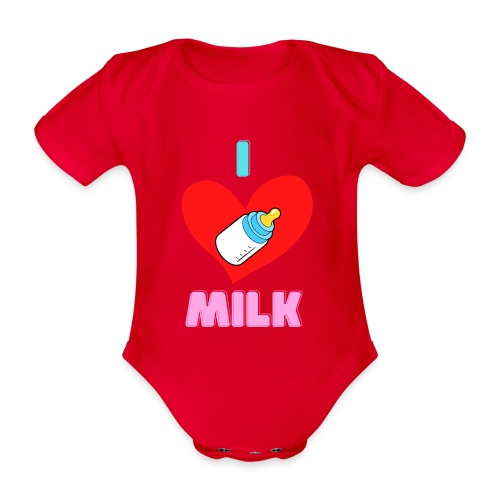 I Love Milk Babyfläschen - Baby - Baby Bio-Kurzarm-Body