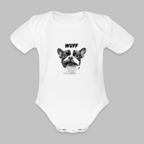Wuff - Hundeblick - Hundemotiv Hundekopf - Baby Bio-Kurzarm-Body