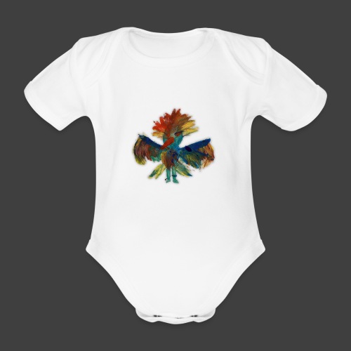Mayas bird - Organic Short-sleeved Baby Bodysuit