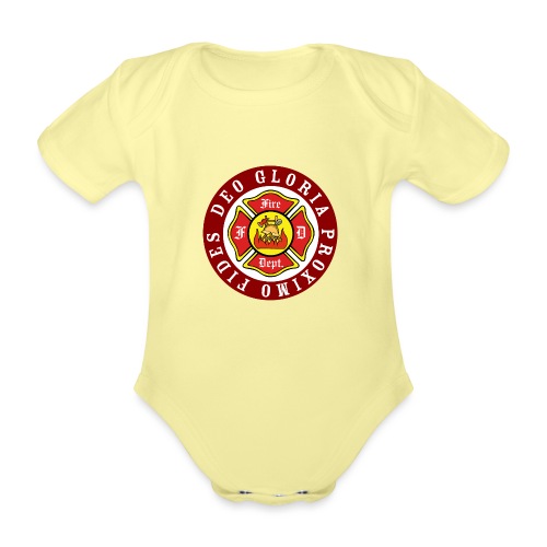Feuerwehrlogo American style - Baby Bio-Kurzarm-Body