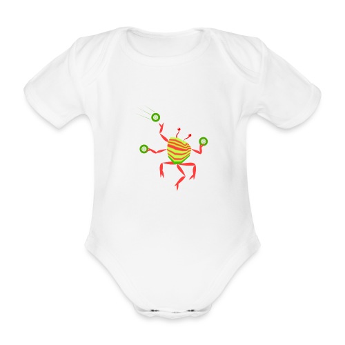 Dj Crab - Body ecologico per neonato a manica corta