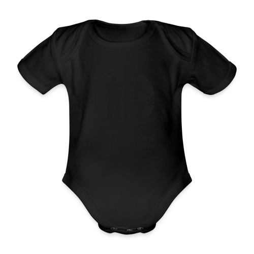 2 Brothers Black text - Organic Short-sleeved Baby Bodysuit