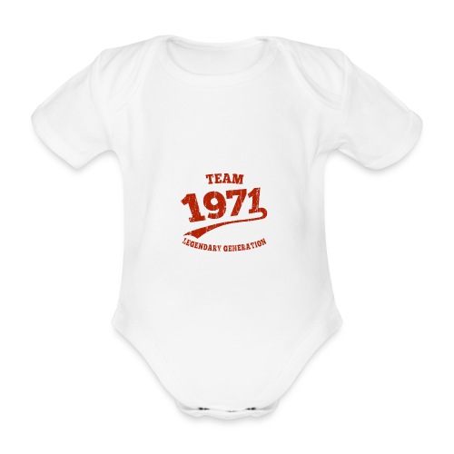 Team Jahrgang 1971, Geburtstag, Generation - Baby Bio-Kurzarm-Body