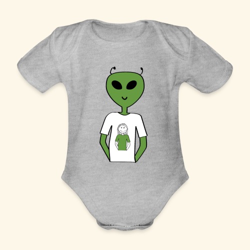 Alien human T-shirt T-shirt - Ekologisk kortärmad babybody