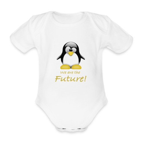 pinguin we are the future - Body ecologico per neonato a manica corta