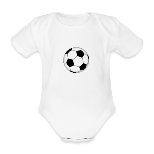 voetbal - Baby bio-rompertje met korte mouwen