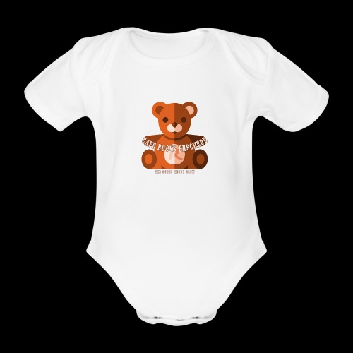Rocks Teddy Bear - Brown - Baby bio-rompertje met korte mouwen