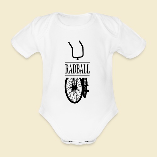Radball | Retro Black - Baby Bio-Kurzarm-Body