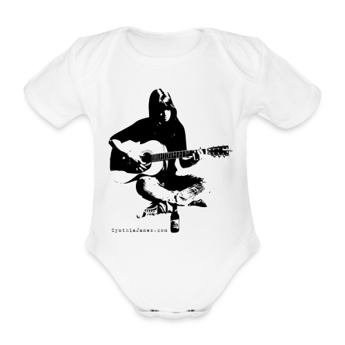 Cynthia Janes guitar BLACK - Organic Short-sleeved Baby Bodysuit