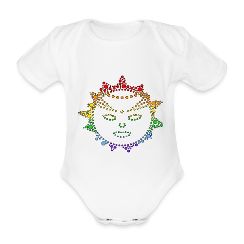 Sole Arcobaleno - Body ecologico per neonato a manica corta