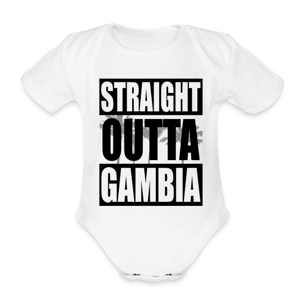 Straight Outta Gambia - Baby Bio-Kurzarm-Body