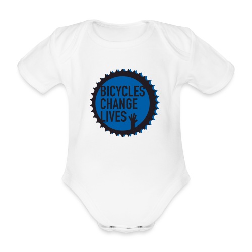BCL Blue Cog - Organic Short-sleeved Baby Bodysuit